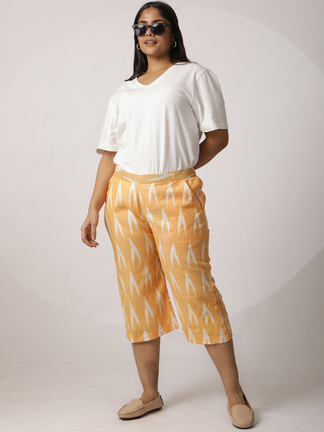 Amber Ikat Knee-Length Shorts