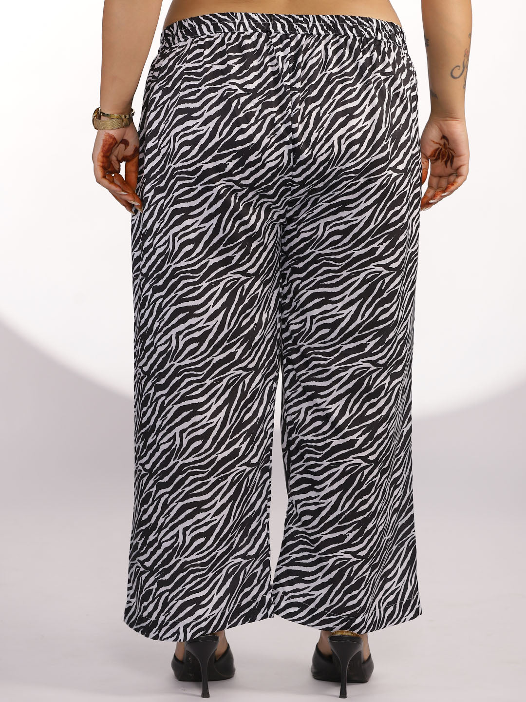 Printed Palazzo Pants - Zebra