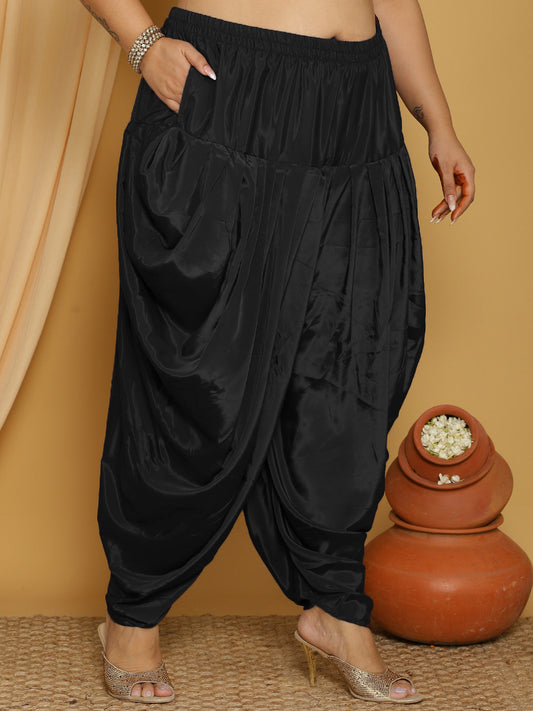 Black Crepe Silk Dhoti