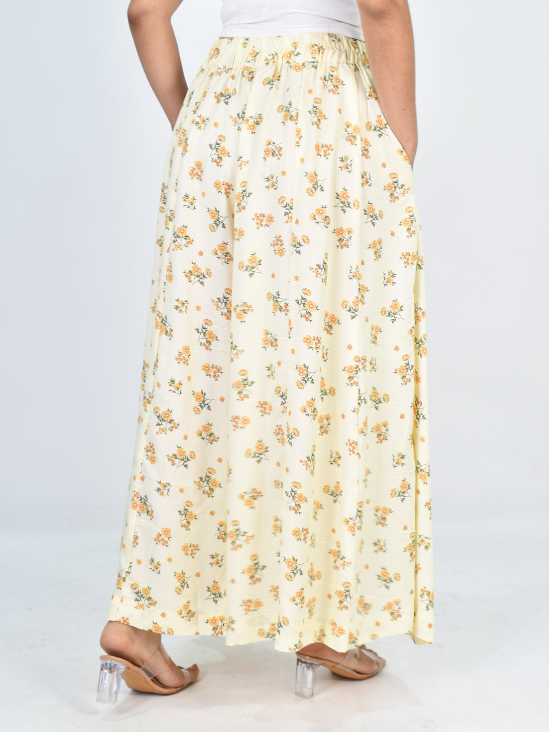 Printed Rayon Flared Palazzo - Bloomfield