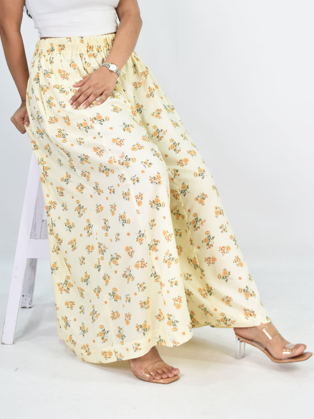 Printed Rayon Flared Palazzo - Bloomfield