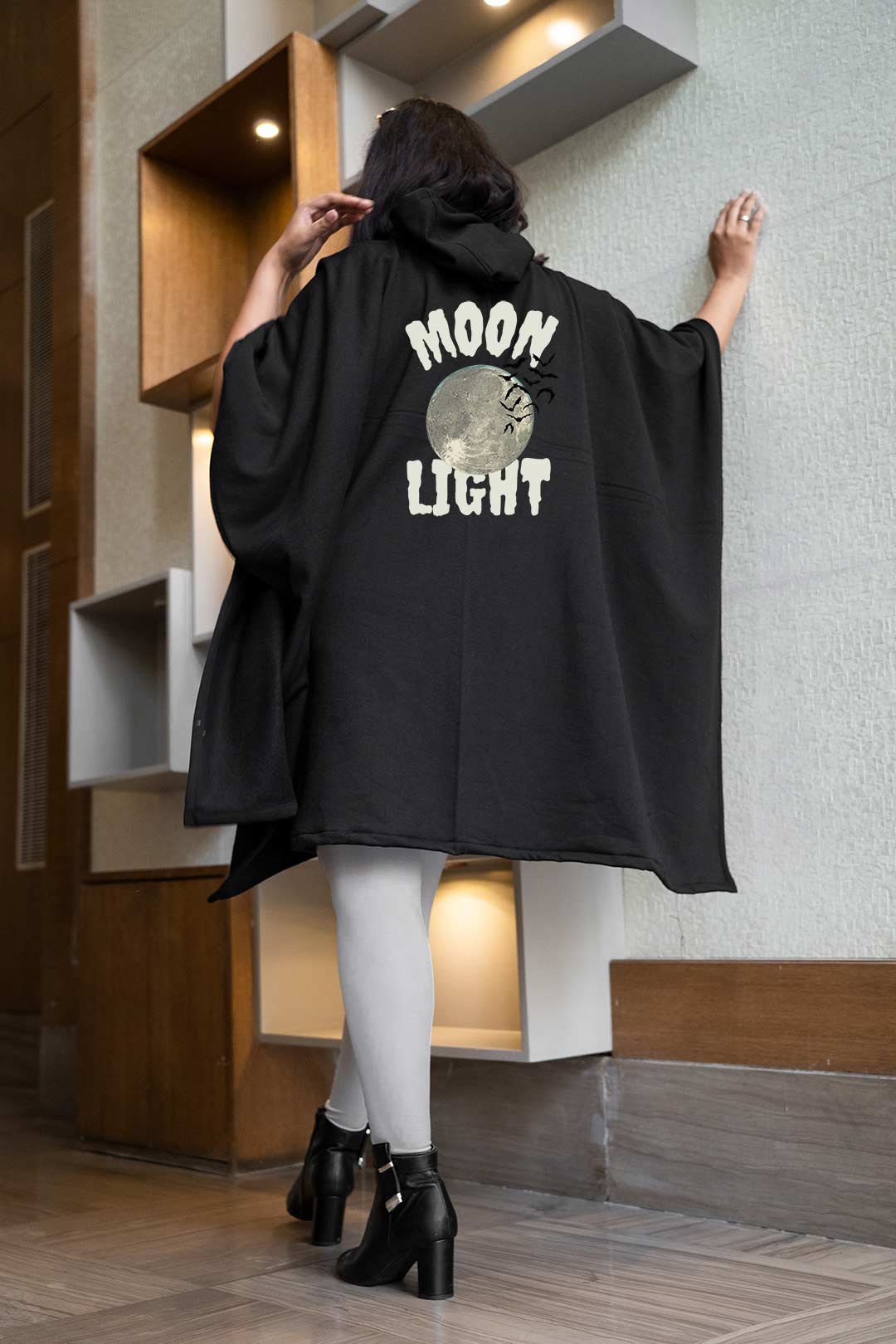 Black Poncho Hoodie - Moonshine