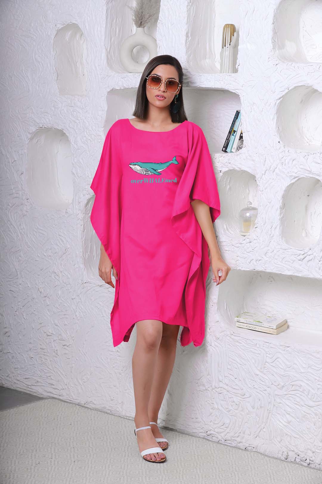 Magenta Rayon Kaftan - OverWHALEmed | XS to 8XL | Plus Size Clothing for women | LetsDressUp