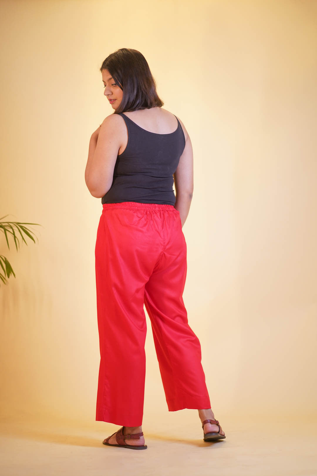 Buy online Red Lycra Palazzo Pants from bottom wear for Women by Rampwalk  for 1059 at 41 off  2023 Limeroadcom